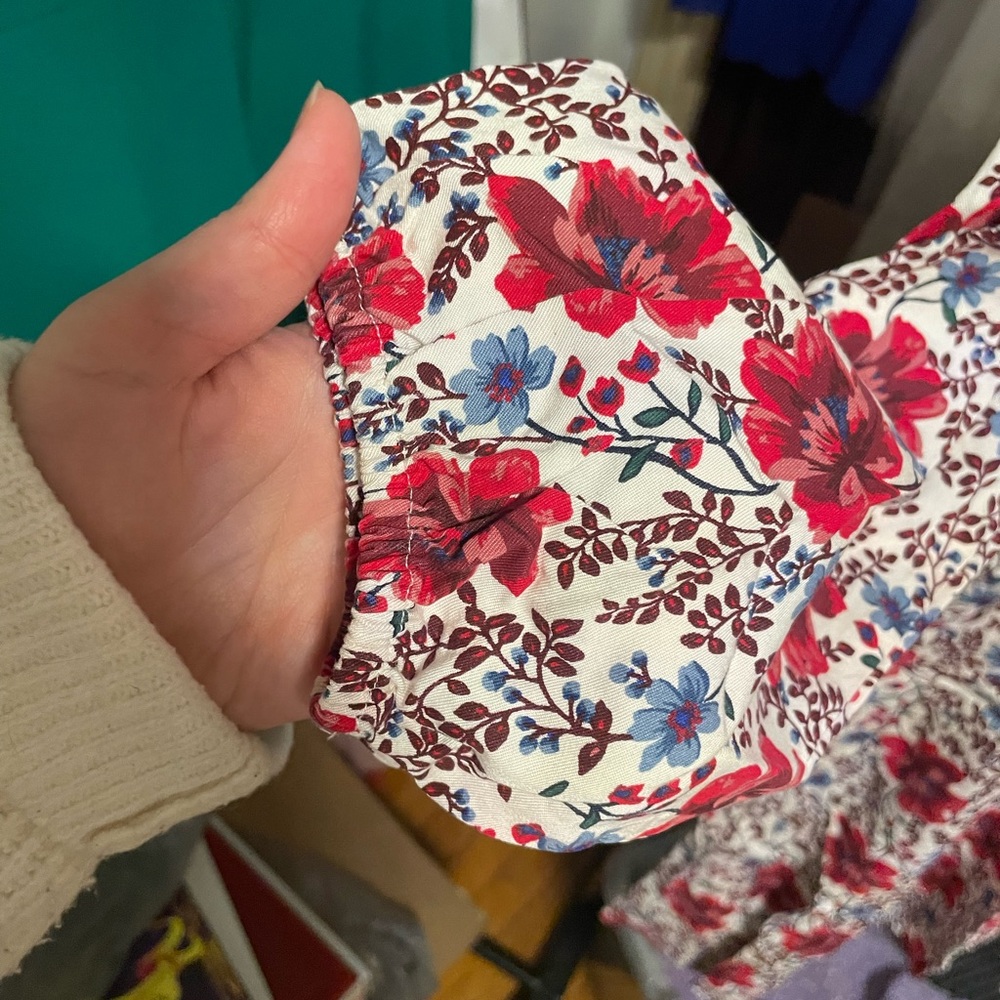 Old Navy Red & Blue Floral Dress - Picture 2 of 6